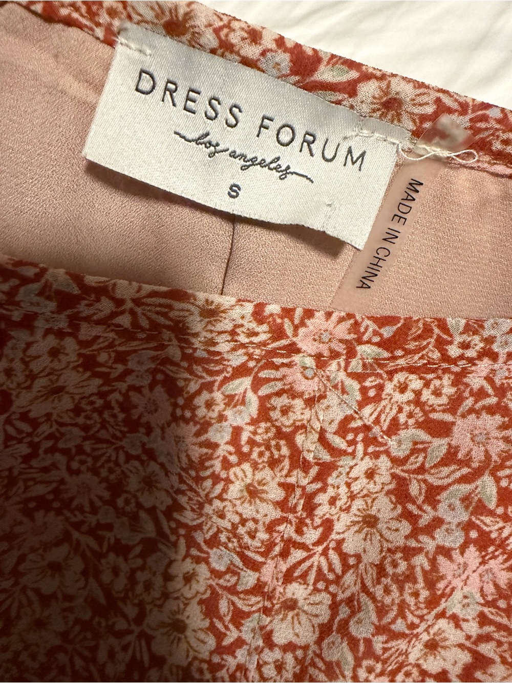 Rust Color Floral Ruffle Mini Skort - Picture 2 of 6